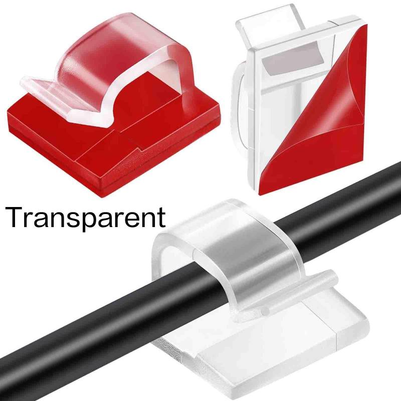 25/50/100PCS Kabel Clips Selbstklebende Kabel Management Schwarz Draht Halter Organizer Klemme Selbstklebende Auto draht Clip Zubehör 25pcs transparent von Joom DACH