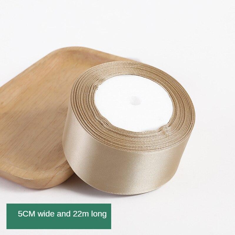 25 YARD Champagner Gold Verpackungsband Schleife Knotenband Polyester Satinband Seidenband Jacquard Gurtband Auto Streamer Satinband 5CM width von Joom DACH