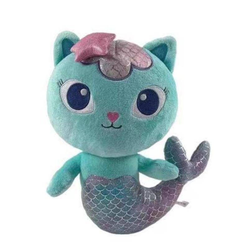 25 cm Cartoon Kuscheltiere Gabby Puppenhaus Plüschtier Mercat Meerjungfrau Katze Meerjungfrau Plüschpuppen Kinder Geburtstagsgeschenke pink mermaid（25cm） von Joom DACH