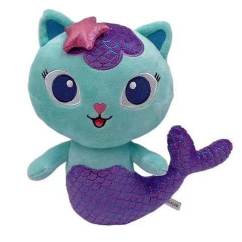 25 cm Cartoon Kuscheltiere Gabby Puppenhaus Plüschtier Mercat Meerjungfrau Katze Meerjungfrau Plüschpuppen Kinder Geburtstagsgeschenke purple mermaid（25cm） von Joom DACH