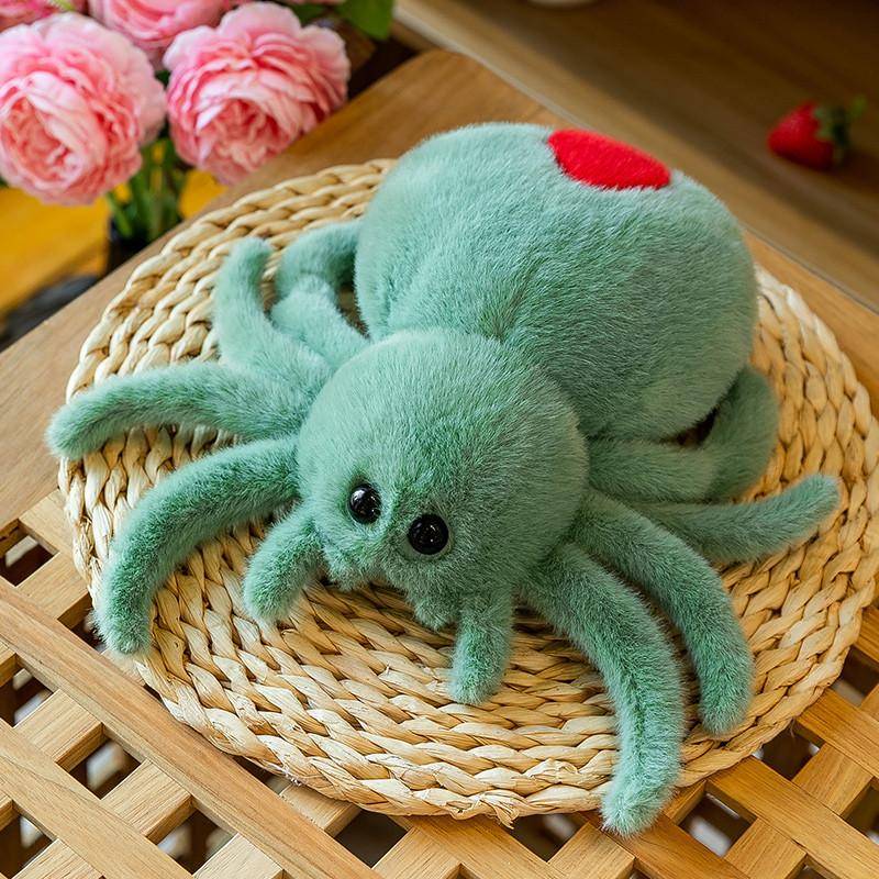 25 cm Simulation Tiere Realistische Farbe Spide Plüsch Spielzeug Weiche Stofftier Cartoon Kleine Spinne Plushi Puppe für Kind Weihnachten Geschenk 25cm grün von Joom DACH