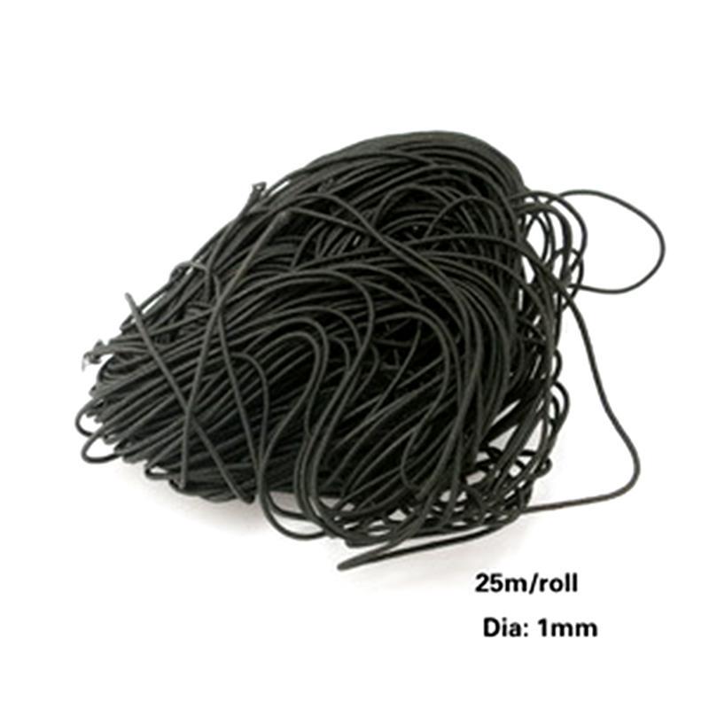 25 m 1 mm dehnbare elastische Schnur für Schmuck schwarz von Joom DACH