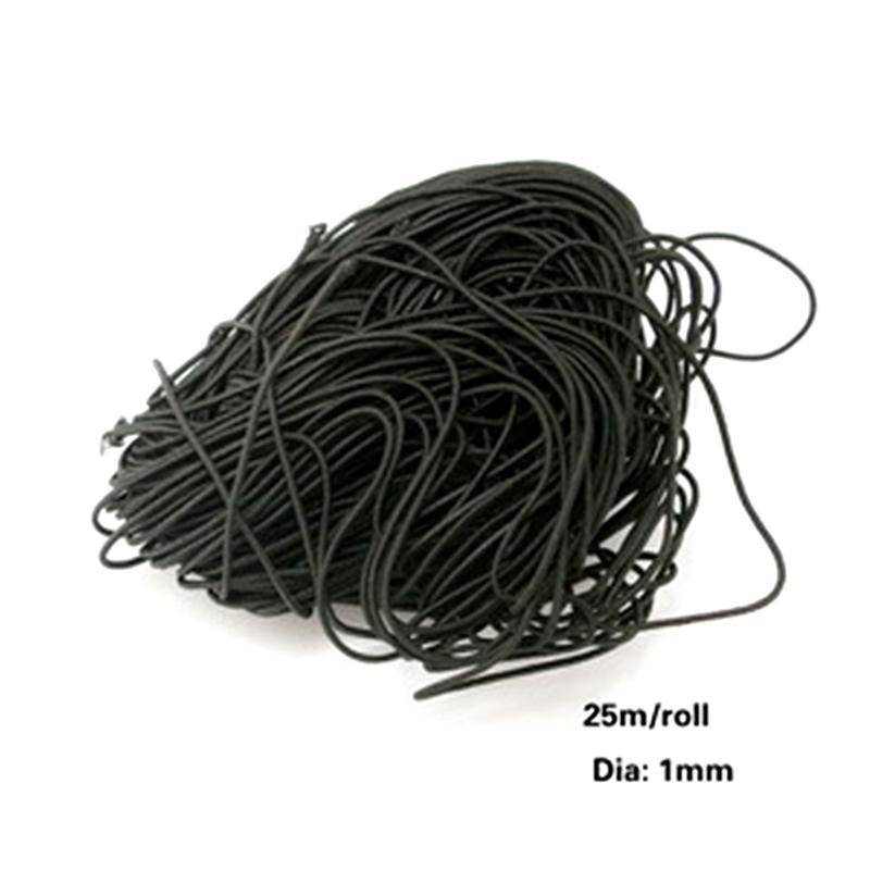 25 m 1 mm dehnbare elastische Schnur für Schmuck schwarz von Joom DACH