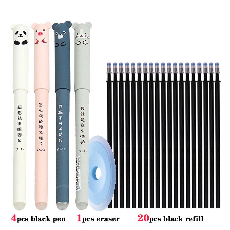 25 teile/los Cartoon Bär Gel Stift Magie Löschbaren Stift Minen Stange 0,5mm Schwarz Blau Tinte für Büro Schule Schriftlich liefert Kawaii Schreibwaren von Joom DACH