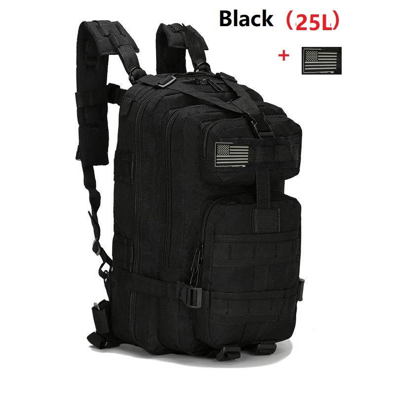 25L/50L Wasserdichter Rucksack Outdoor Rucksäcke Taktische Sport Camping Wandern Trekking Angeln Jagd Tasche 25L schwarz von Joom DACH