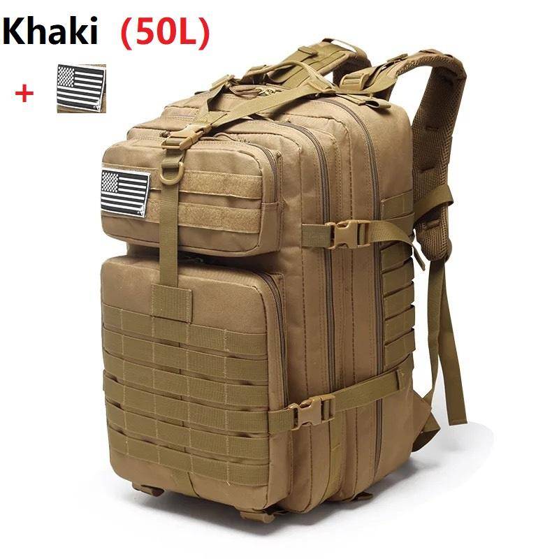 25L/50L Wasserdichter Rucksack Outdoor Rucksäcke Taktische Sport Camping Wandern Trekking Angeln Jagd Tasche 50L khaki von Joom DACH