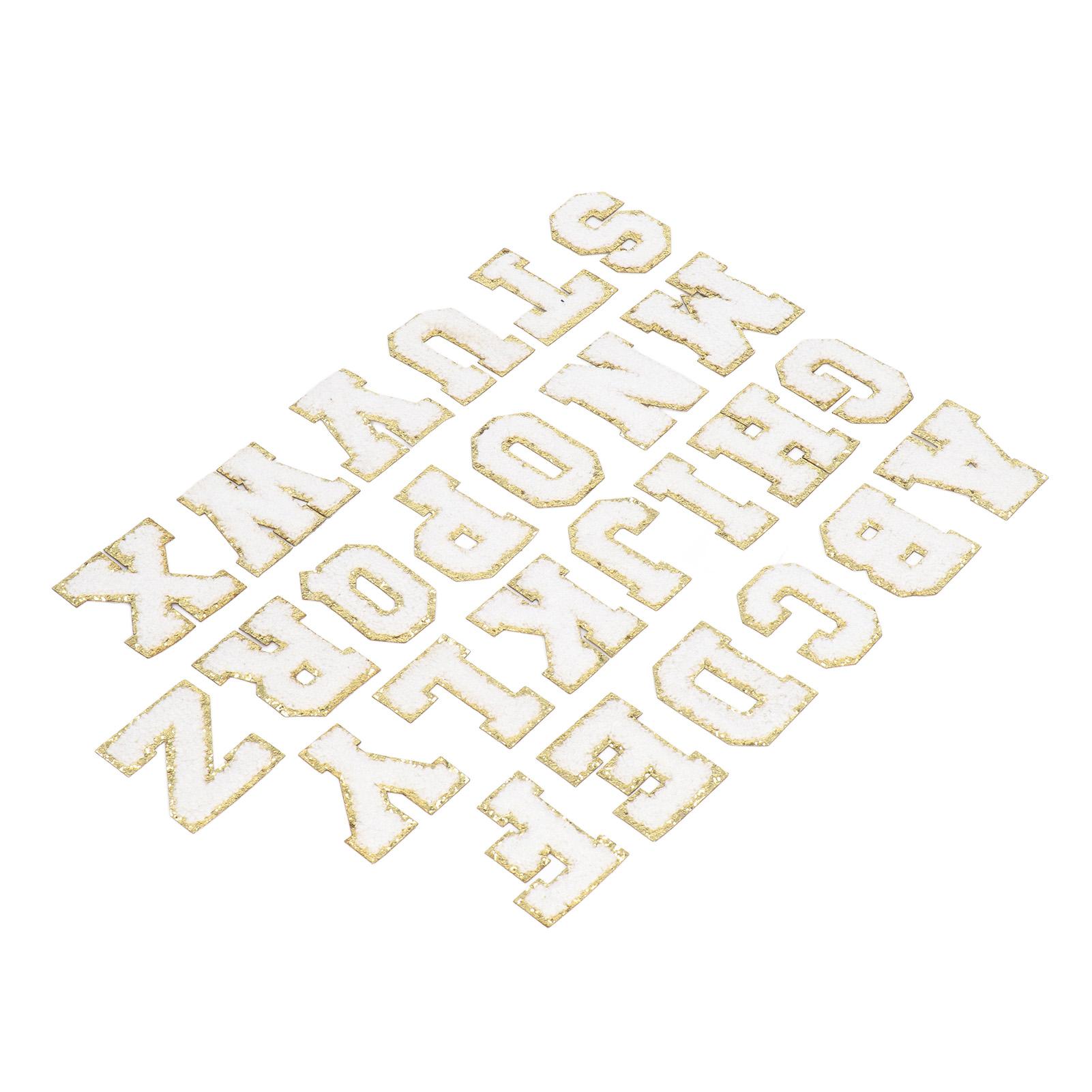 26 Stück Buchstaben-Aufnäher A bis Z Weiße Buchstaben-Aufnäher DIY Personalisierte Dekorative Reparatur Bestickt von Joom DACH