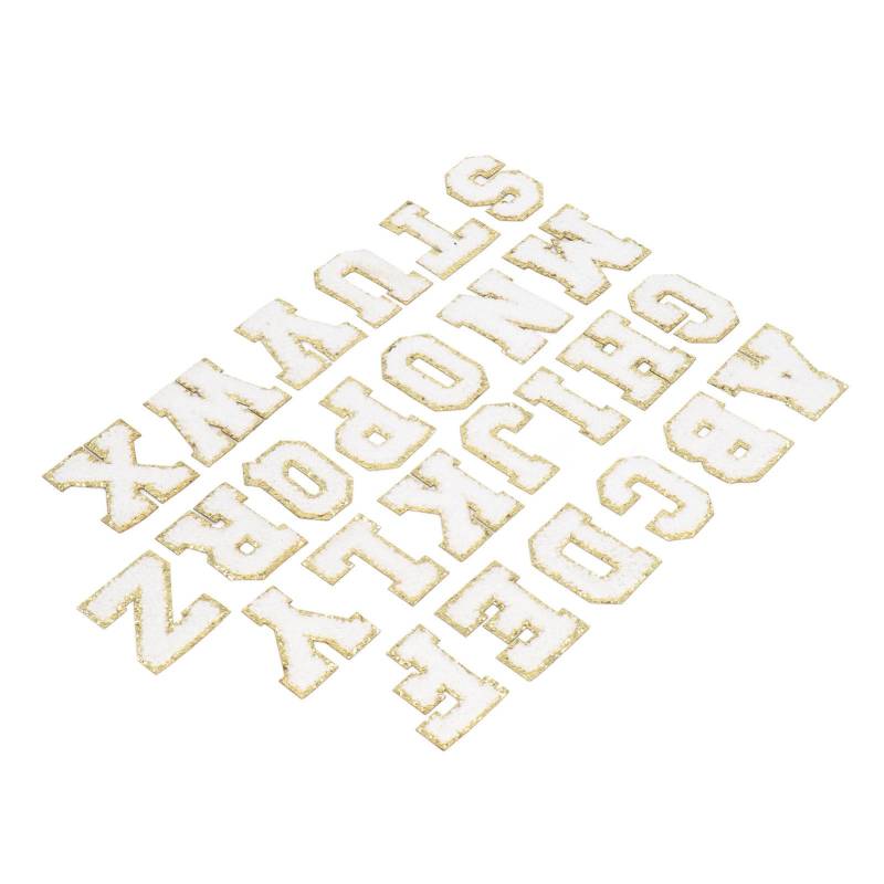 26 Stück Buchstaben-Aufnäher A bis Z Weiße Buchstaben-Aufnäher DIY Personalisierte Dekorative Reparatur Bestickt von Joom DACH