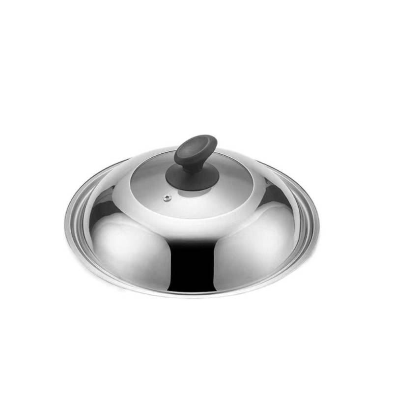 28/30/32/34/36/38CM Wok Abdeckung Universal Bratpfanne Deckel Edelstahl sichtbar Topf Deckel Gericht 36CM-Style C von Joom DACH