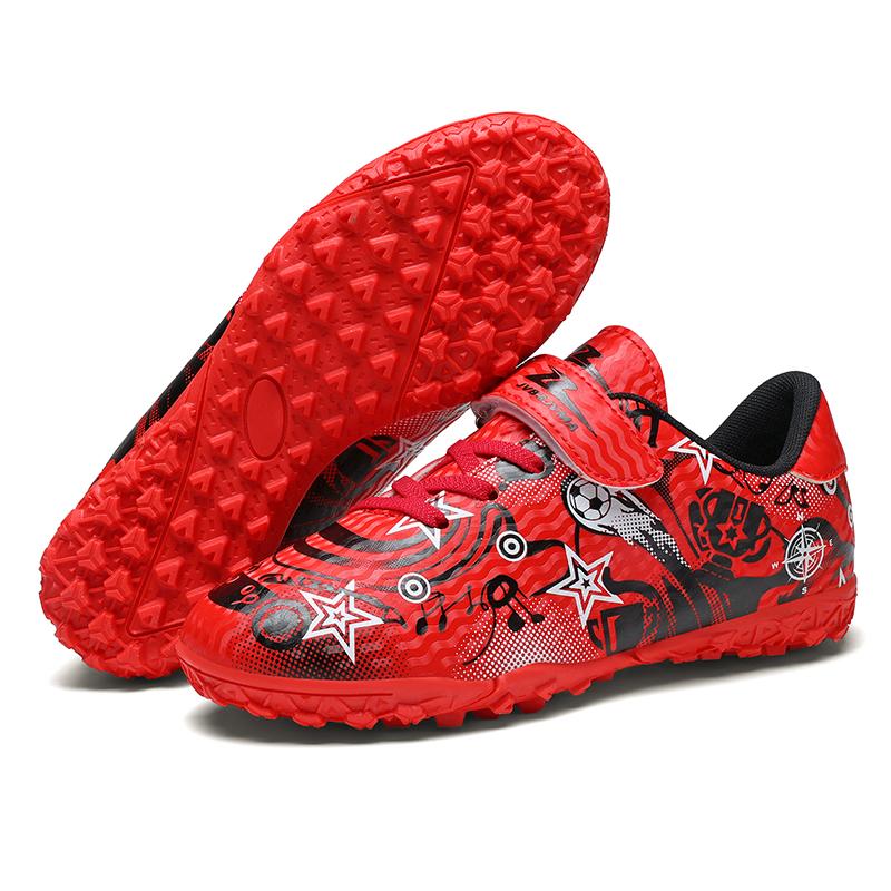 28-39 Jungen Fußballschuhe Stollen Gummi Weiche Sohle Kinder Profi Kunstrasen Trainingsfußballschuhe für Mädchen 37 von Joom DACH