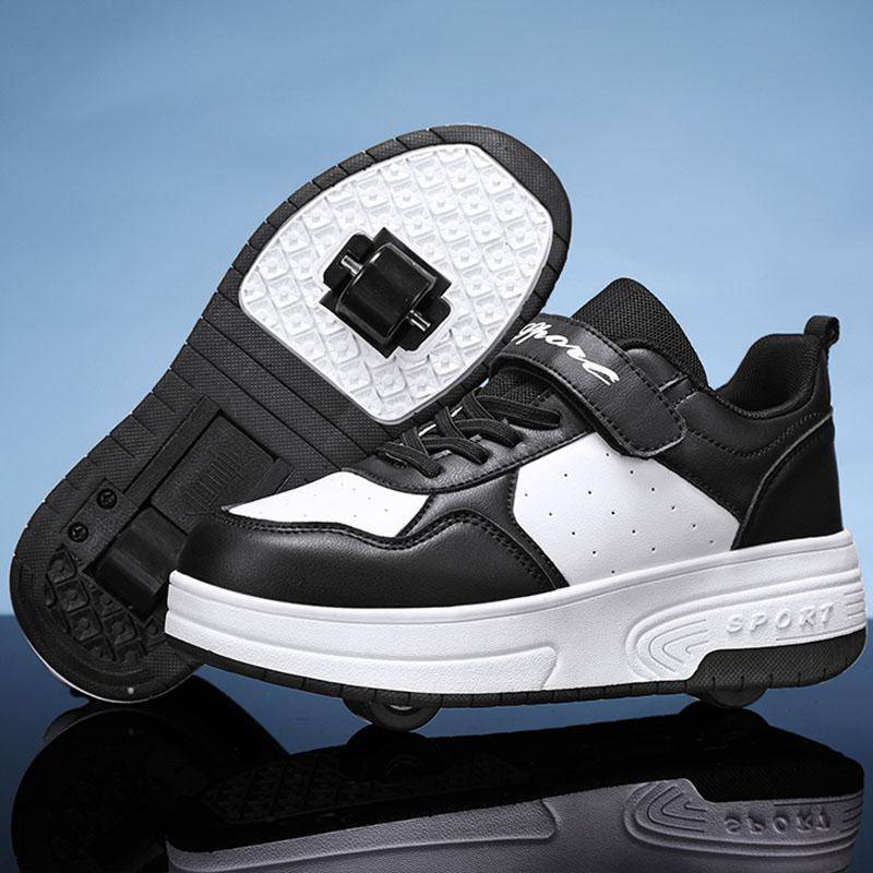 28-40 Kinder Sneakers Laufschuhe Zweirädrige Demontage Student Skate Schuhe Sneakers 35 schwarz/weiß von Joom DACH