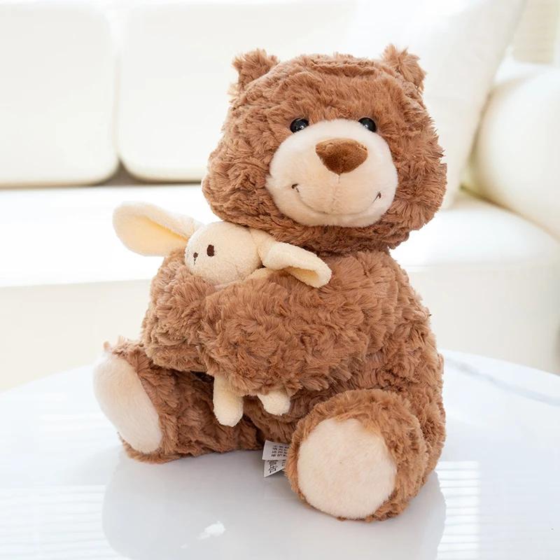 28cm Cartoon Geburtstagsbär Plüschtiere Kawaii Bär Umarmung Hase Hut tragen Stofftier Raumdekoration Kinder Schlafkissen Geschenk 28cm von Joom DACH