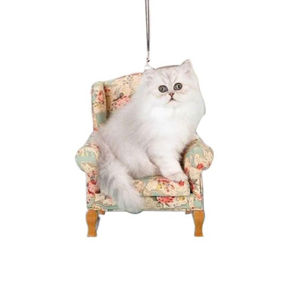 2D Auto Rückspiegel Dekoration Cartoon Weihnachten Katze Ornament Neujahr D von Joom DACH