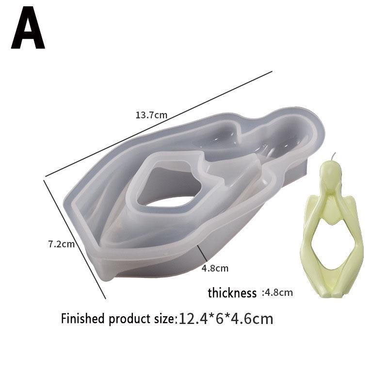2D Denker Form Silikon Form Abstrakte Körper Ornamente Kerze Silikon Form Aromatherapie Epoxidharz Formen Wohnkultur von Joom DACH