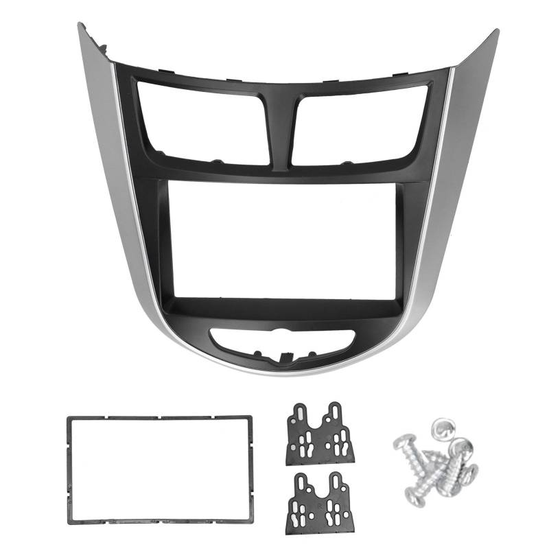 2Din Mittelkonsolen-DVD-Blende Navigationspaneelrahmen passend für Hyundai i25SolarisAccent 20102014 von Joom DACH