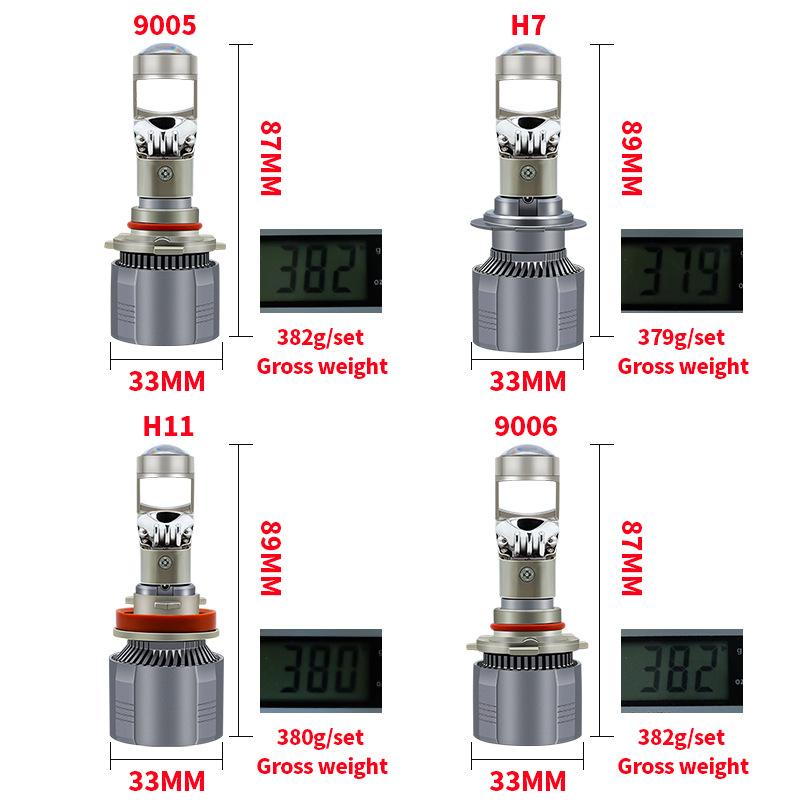 2PCS 100W H4 LED Len Mini Scheinwerfer Lampen Bi-LED Projektor Linsen Scheinwerfer Für Auto Moto H7 von Joom DACH