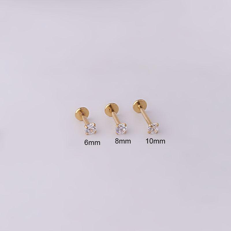 2PCS Edelstahl Piercing Tragus Stud Kristall Labret Kleine Ohrstecker Helix Knorpel Ohrring für Frauen Piercing Körper Schmuck 8mm-2pcs gold von Joom DACH