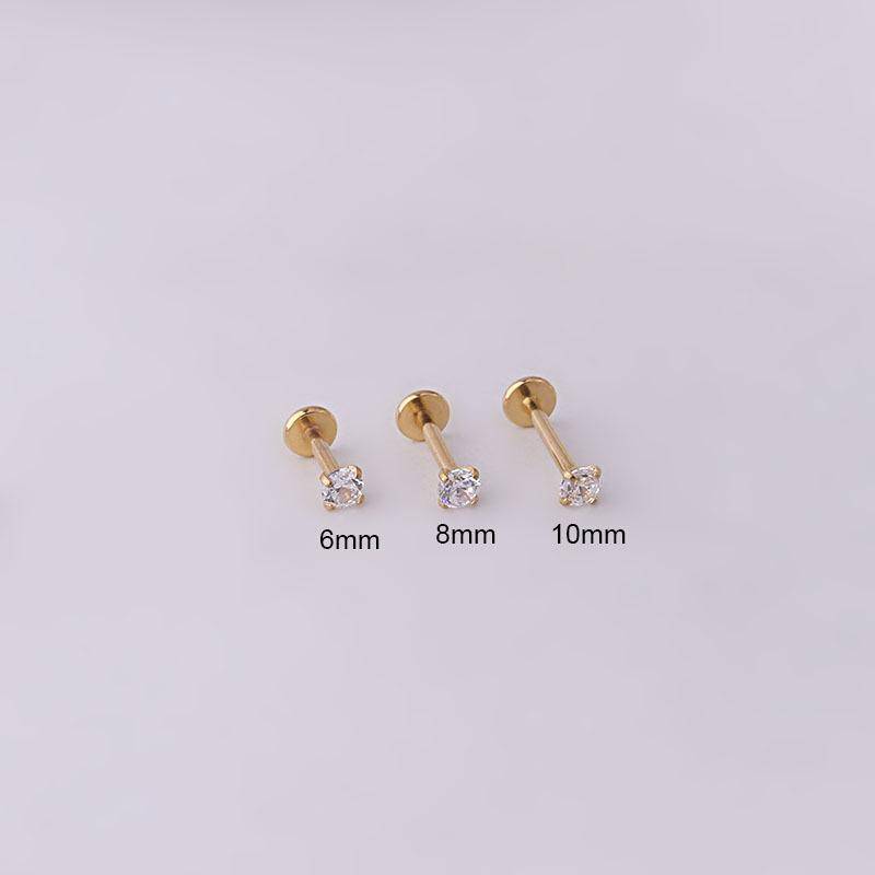 2PCS Edelstahl Piercing Tragus Stud Kristall Labret Kleine Ohrstecker Helix Knorpel Ohrring für Frauen Piercing Körper Schmuck 8mm-2pcs gold von Joom DACH