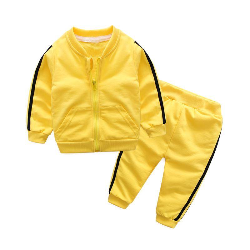 2PCS Kleinkind Baby Jungen Mädchen Trainingsanzug Kleidung Mantel Hosen Sportswear Outfit Set 100 gelb von Joom DACH