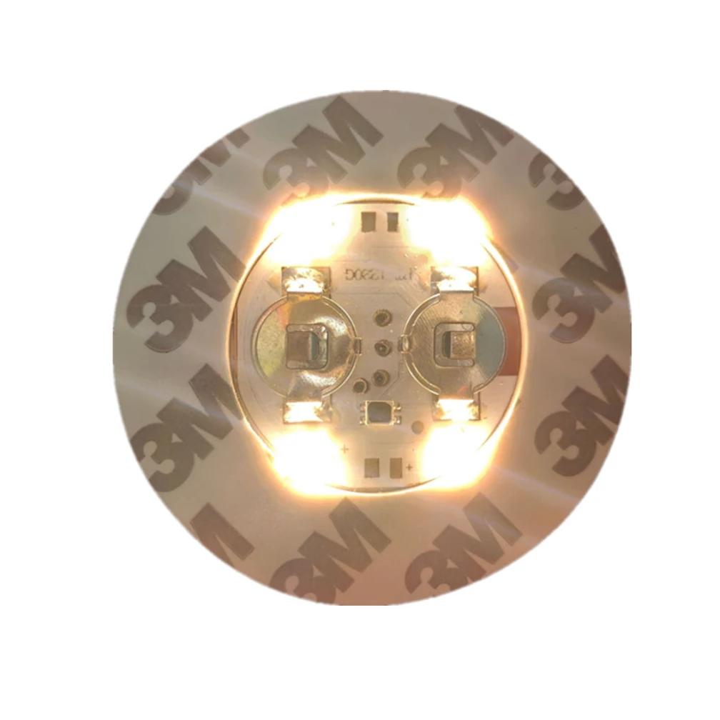 2PCS LED Coaster Leuchtende Flasche Aufkleber Lichter 6cm Lampen für Weihnachten Bar KTV Hochzeit Party Cocktail Trinken Tassen Vase Dekor With Battery warm weiße von Joom DACH