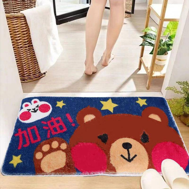 2PCS Nette Cartoon Fußmatte Home Badezimmer Absorbierende Toilette rutschfeste Matte Eingangstür Begrüßungsmatte Schlafzimmer Teppich Küchenmatte Bereich Teppich 40*60cm 2pcs von Joom DACH