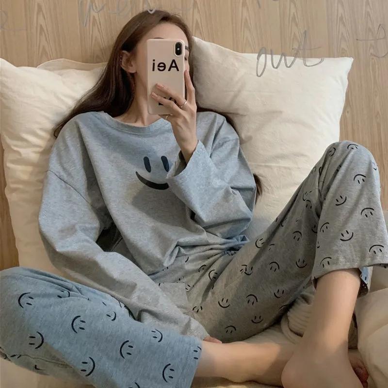 2PCS Pyjamas Damen Frühling und Herbst langärmelige Hosen lässig tragbar zweiteilig Student niedlich Home Service Anzug Sport Jogginganzug XL grau 2PCS Pyjamas Damen Frühling und Herbst langärmelige Hosen lässig tragbar zweiteilig Student niedlich Home Service Anzug Sport Jogginganzug XL grau von Joom DACH