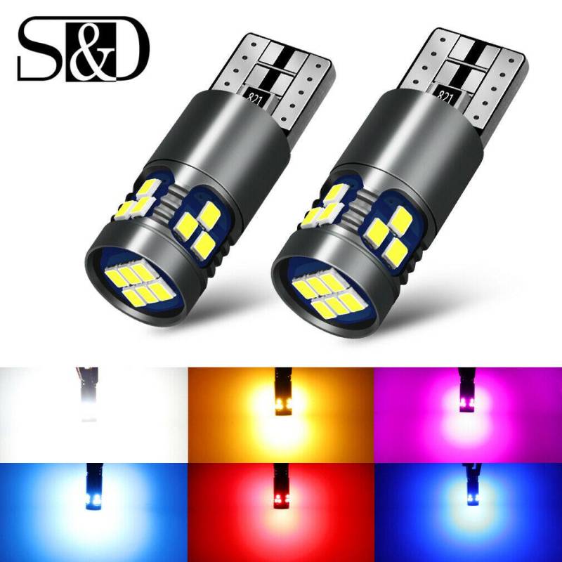 2PCS Super Helle LED T10 W5W Led-lampen 3030 Auto Innen Lesen Licht Marker Lampe 168 194 LED Auto keil Parkplatz 12V Für Autos weiß von Joom DACH