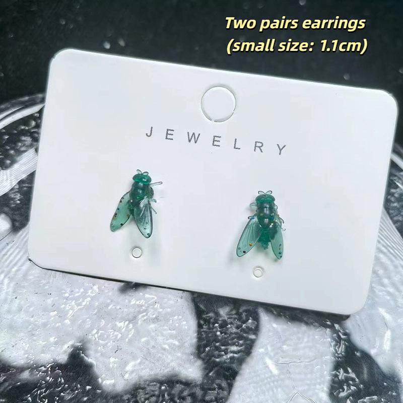 2 Paar Personalisierte Kreative Mini Simulierte Fliegen Ohrringe Für Männer Frauen Lustig Abstrakt Nischen Schmuck Zubehör Paar Geschenk von Joom DACH