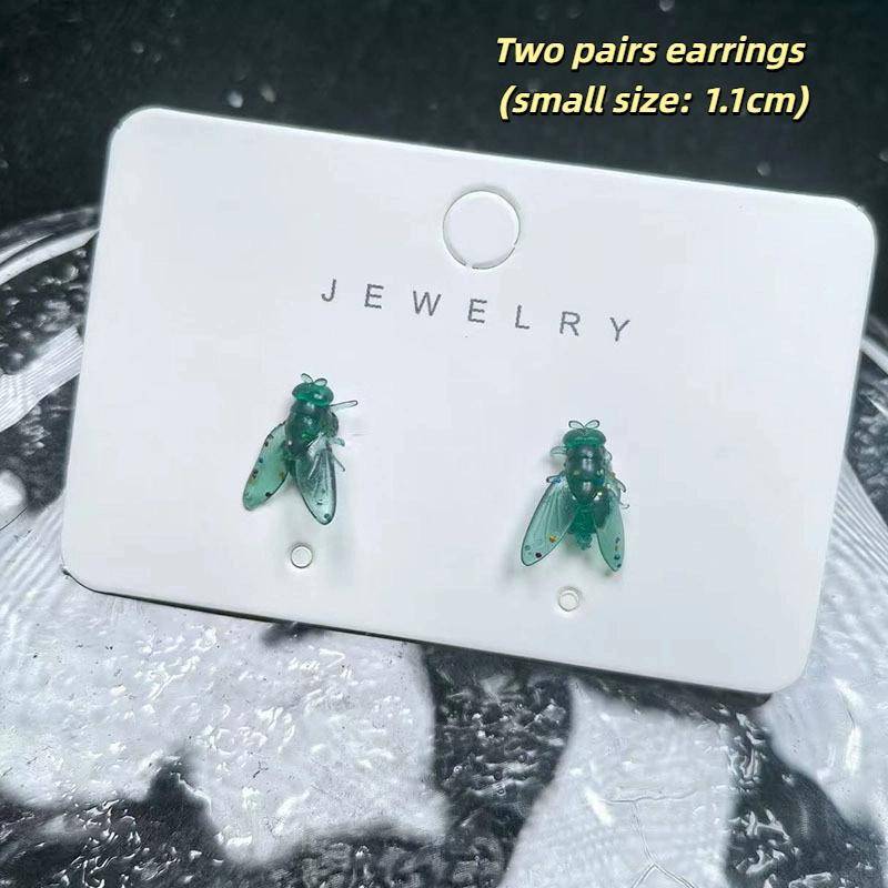 2 Paar Personalisierte Kreative Mini Simulierte Fliegen Ohrringe Für Männer Frauen Lustig Abstrakt Nischen Schmuck Zubehör Paar Geschenk von Joom DACH