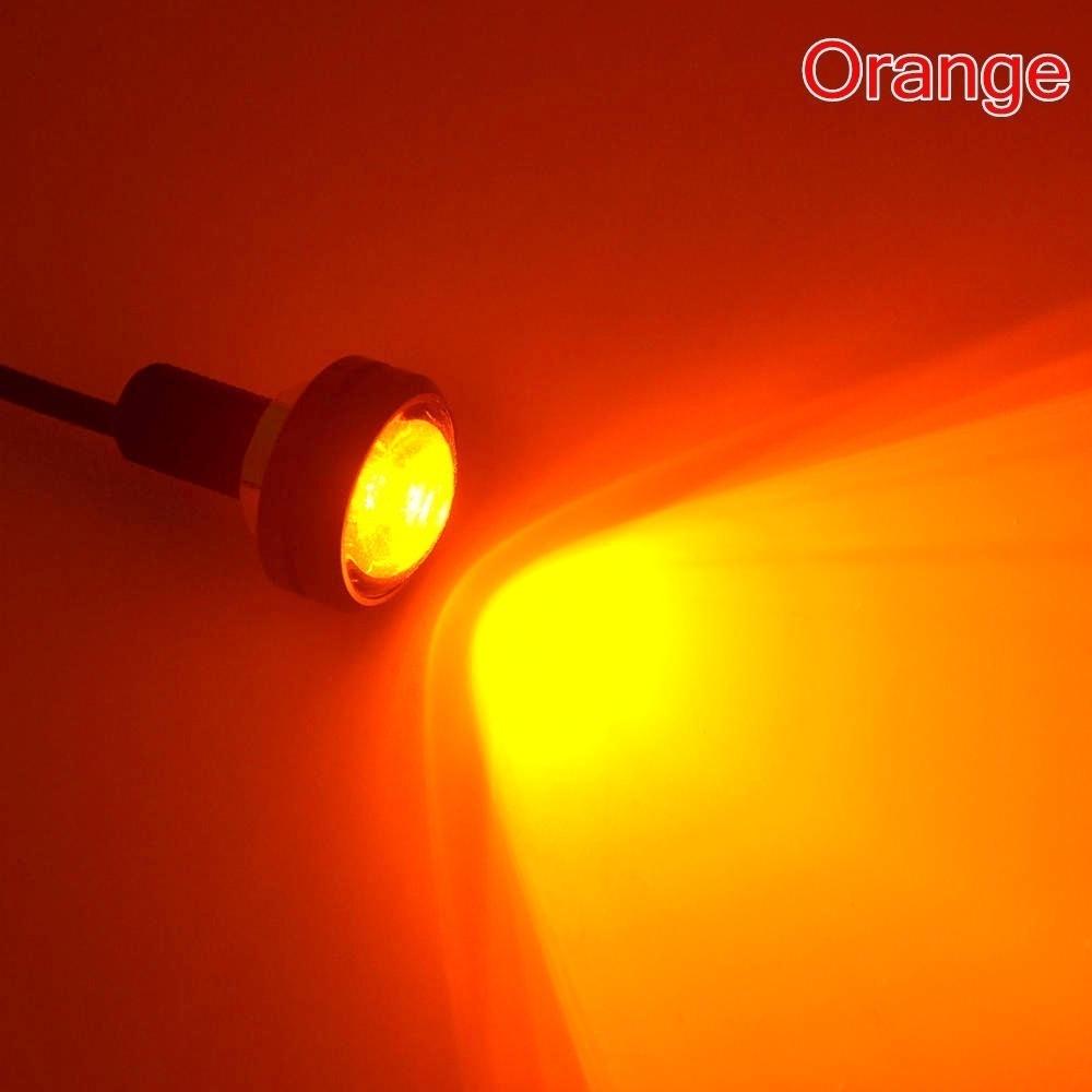 2Pcs 23mm 18mm Eagle Eye Licht Auto Led Tagfahrlicht Backup Motor Parkplatz Nebel Lampen 2X 18mm LED orange von Joom DACH