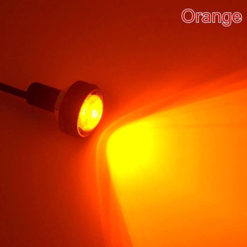 2Pcs 23mm 18mm Eagle Eye Licht Auto Led Tagfahrlicht Backup Motor Parkplatz Nebel Lampen 2X 23mm LED orange von Joom DACH