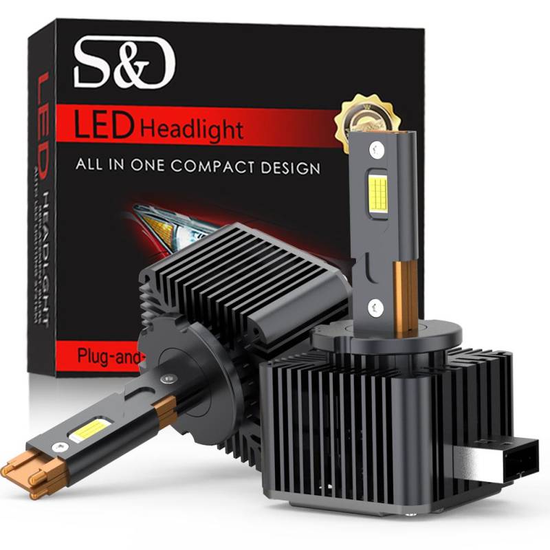2Pcs 70000Lm D3S LED Scheinwerfer Lampen D1S D2S D4S D5S D8S D1R D2R D3R D4R D8R D5R Turbo LED CSP Chips Lichter Für BMW Benz Volvo Lampe 130W Scheinwerfer D8S/D8R von Joom DACH