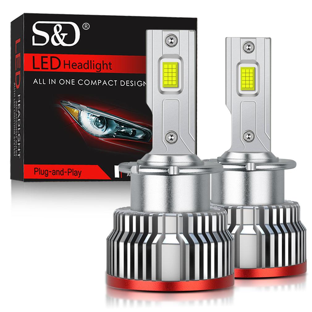 2Pcs 70000Lm D3S LED Scheinwerfer Lampen D1S D2S D4S D8S D1R D2R D3R D4R D8R Turbo LED 30SMD CSP Lichter für BMW Benz Volvo Lampe Canbus 110W Scheinwerfer 6000K D2S/D2R von Joom DACH
