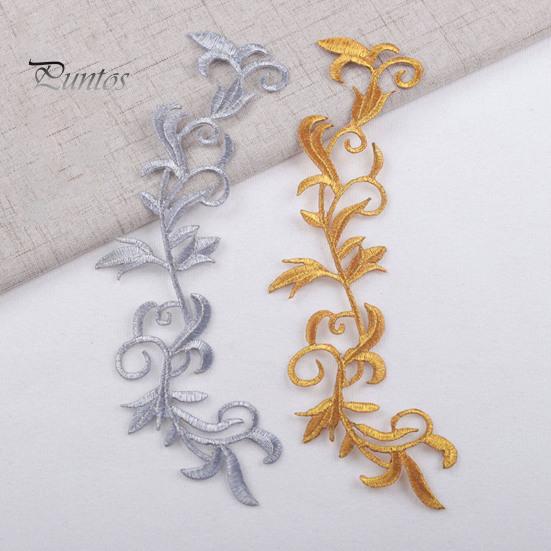 2Pcs Kleidung Patch Exquisite Handgemachte Engen Nähte Blume Bestickt Patch Applique Heimgebrauch silber von Joom DACH