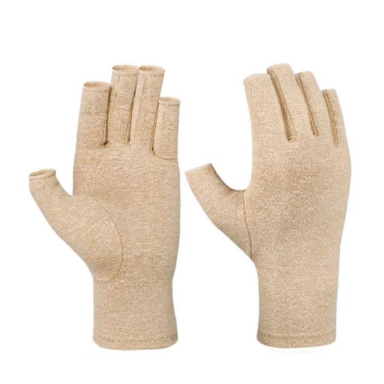 2Pcs Unisex Erwachsene Sport Weiche Baumwolle Atmungsaktive Halbe Finger Schutzhandschuhe L khaki von Joom DACH