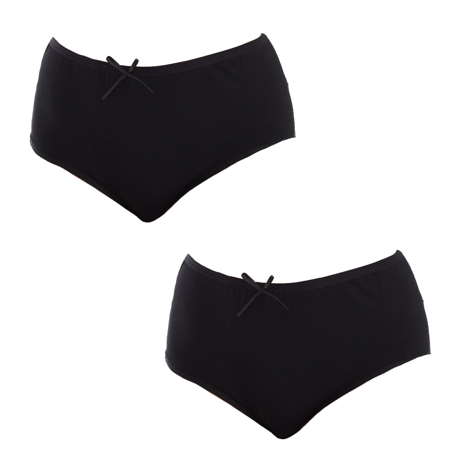 Pack-2 Mikrofaser-Slips für Damen Q-EN204 XL schwarz von Joom DACH