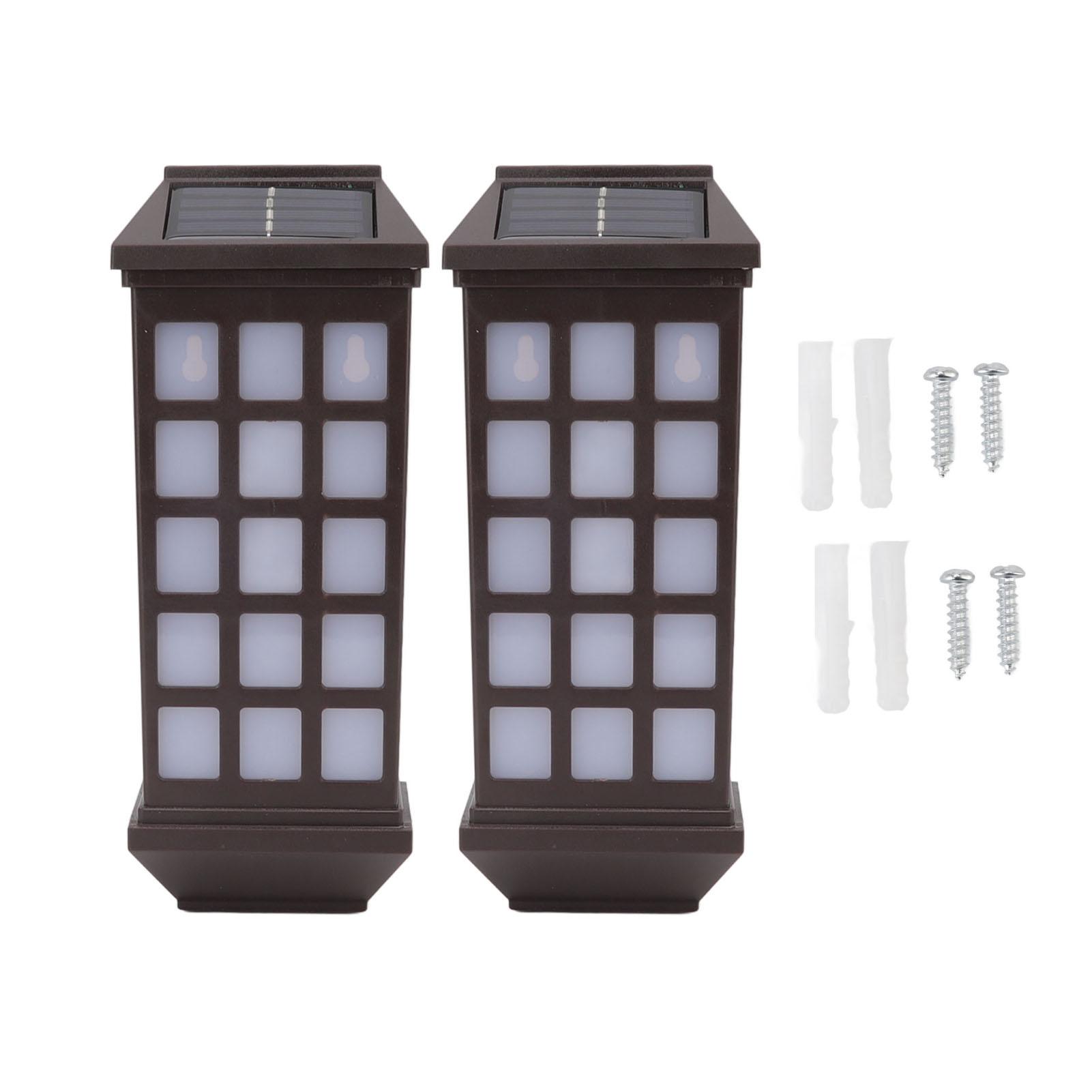 2er-Set Solar-Wandleuchte LED Weißes Licht Intelligente Steuerung Wandlampe für Terrasse Hof von Joom DACH