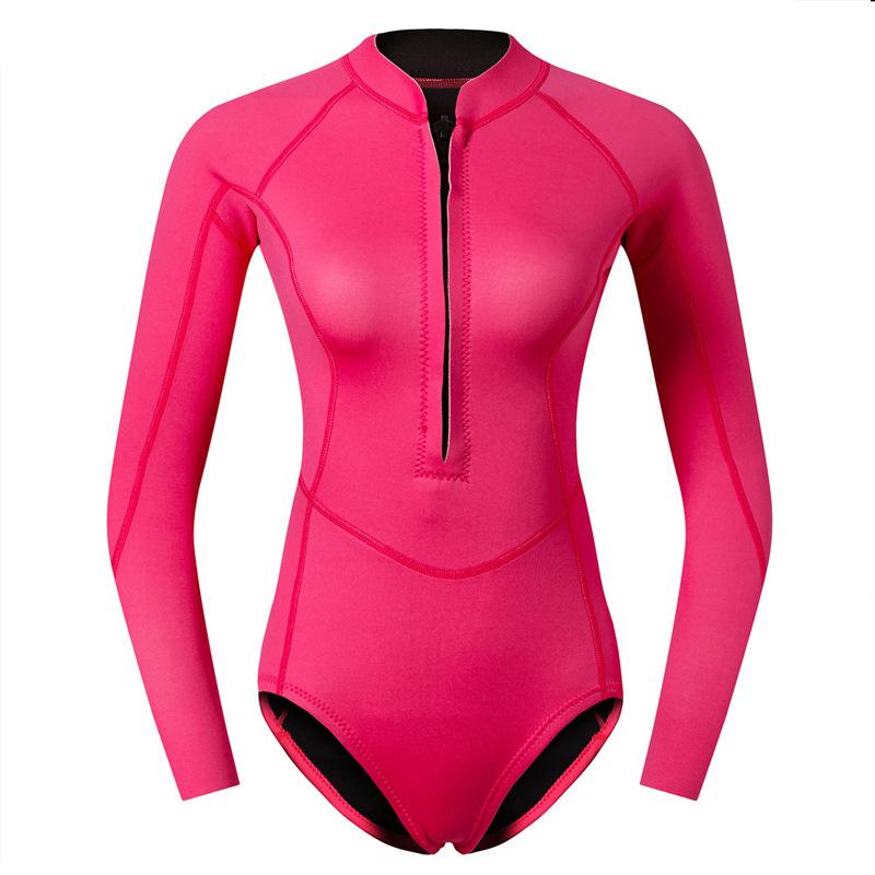 2mm Neoprenanzug Damen Neoprenanzug Einteiliger Badeanzug Surfen Schnorcheln Tieftauchen Sonnenschutz Quallenschutzanzug Bikini Outdoor M von Joom DACH