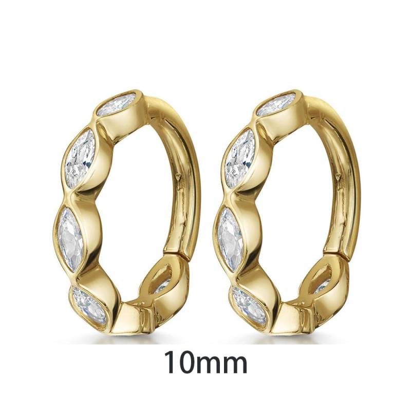 2pc Edelstahl Zirkon Minimal Creolen Frauen Helix Tragus Knorpel Conch Daith Ohr Bolzen Ohrring Piercing Schmuck von Joom DACH