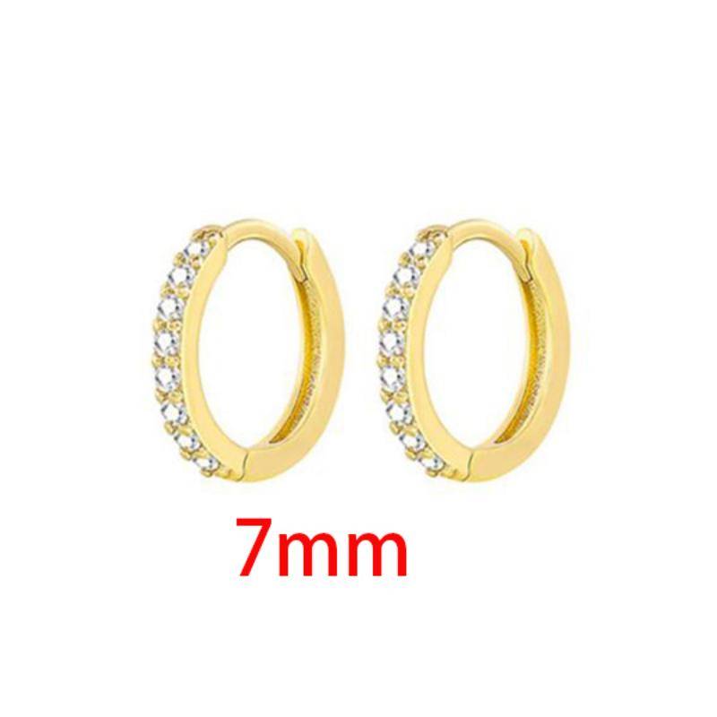 2pc Edelstahl Zirkon Minimal Creolen Frauen Helix Tragus Knorpel Conch Daith Ohr Bolzen Ohrring Piercing Schmuck von Joom DACH
