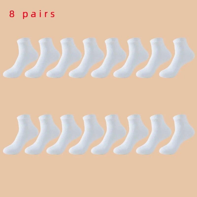 3/5/8 Paar HERREN- UND DAMEN-Schwarze Baumwolle Business Mittel Lang Weich und Warm Herbst/Winter Einfarbig Lässige Socken EU 37-44 von Joom DACH