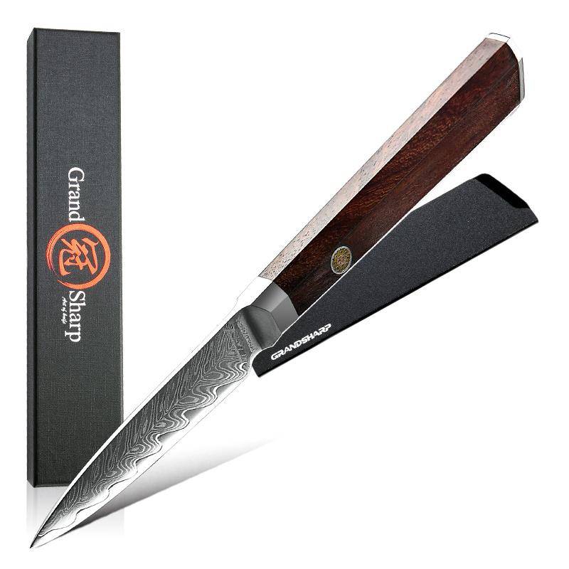 3,5 Zoll Schälmesser Japan Damaskus VG10 Stahl Obstschäler Messer Küchenmesser Gemüse Besteck Kochmesser GRANDSHARP 3.5 Inch von Joom DACH