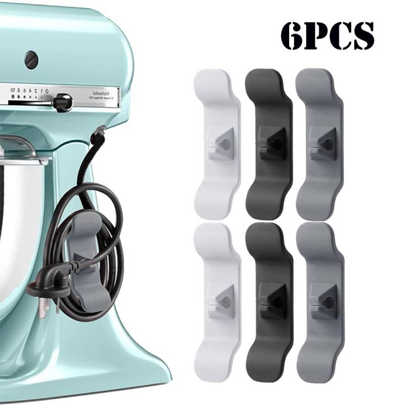 3/6 stücke Kabel Wrapper Organizer Clips Halter Draht Hider Kabel Wickler Management Wrap Für Küchengerät Stand Mixer Mixer 3pcs graue von Joom DACH