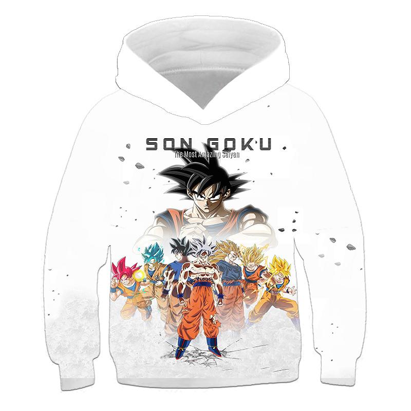 3-12 Jahre Mädchen Anime Top Langarm Kinder Jungen Dragon Ball Z Grafik Herbst Kind Sweatshirt Hoodies Frühling Kinder weiche Kleidung 140cm von Joom DACH
