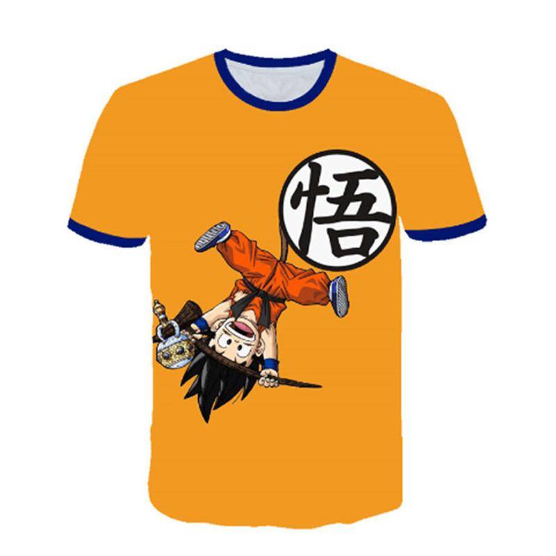 3-14 Jahre Kind Goku Vegeta T-Shirts Jungen Dragon Ball ZT Shirts Lose T-Shirt Anime T-Shirt Cartoon Tops Kinder Sommer Junge Kurzarm 120cm von Joom DACH