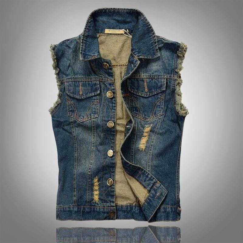 3 Farben Denim Weste Slim Fit Jeans helle Farbe Männer Frauen Unisex Weste Mode ärmellose Jacke 2XL schwarz von Joom DACH