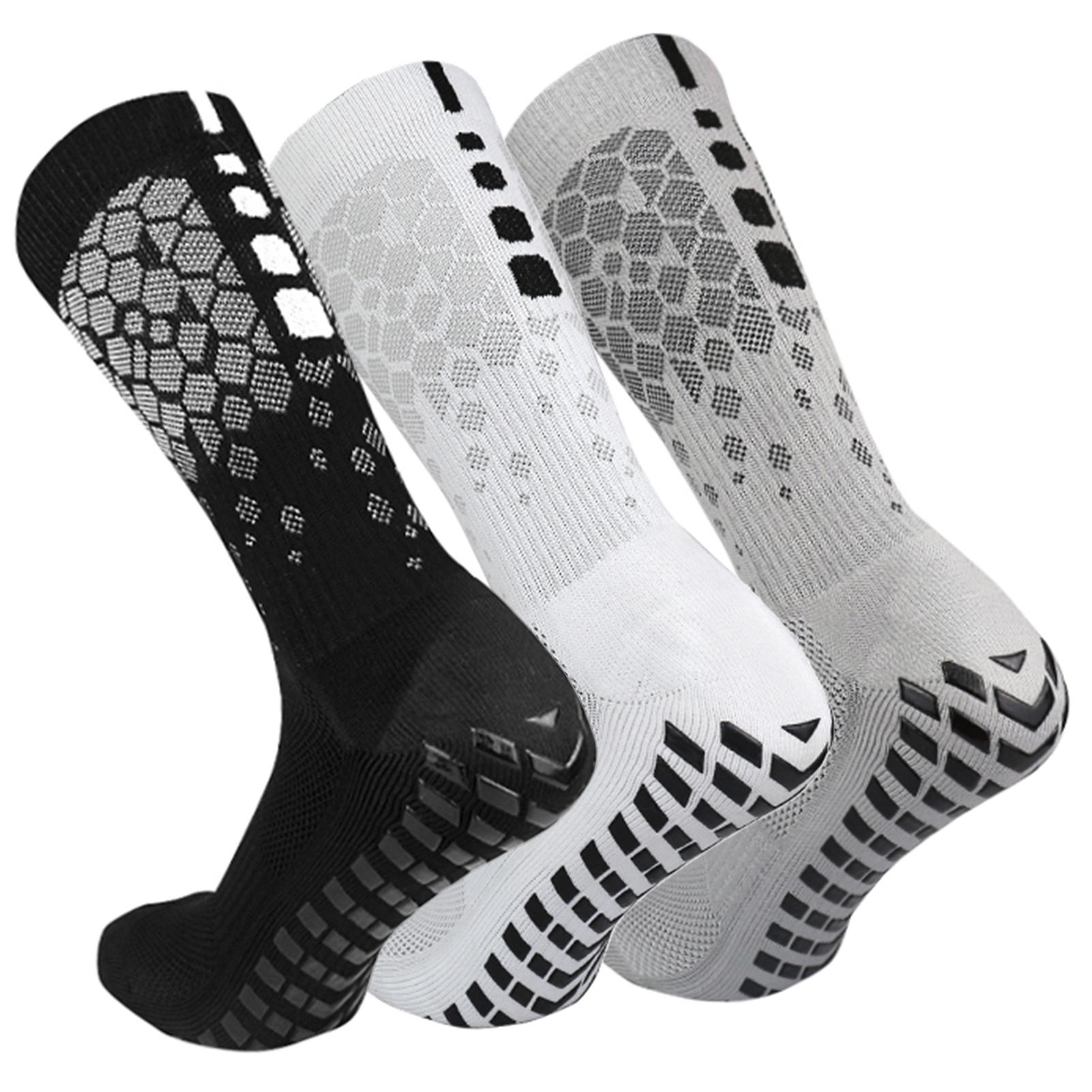 3 Paar rutschfeste Fußballsocken für Damen und Herren, atmungsaktive Sportsocken mit Greifern für Set E 3 Paar rutschfeste Fußballsocken für Damen und Herren, atmungsaktive Sportsocken mit Greifern für Set E von Joom DACH