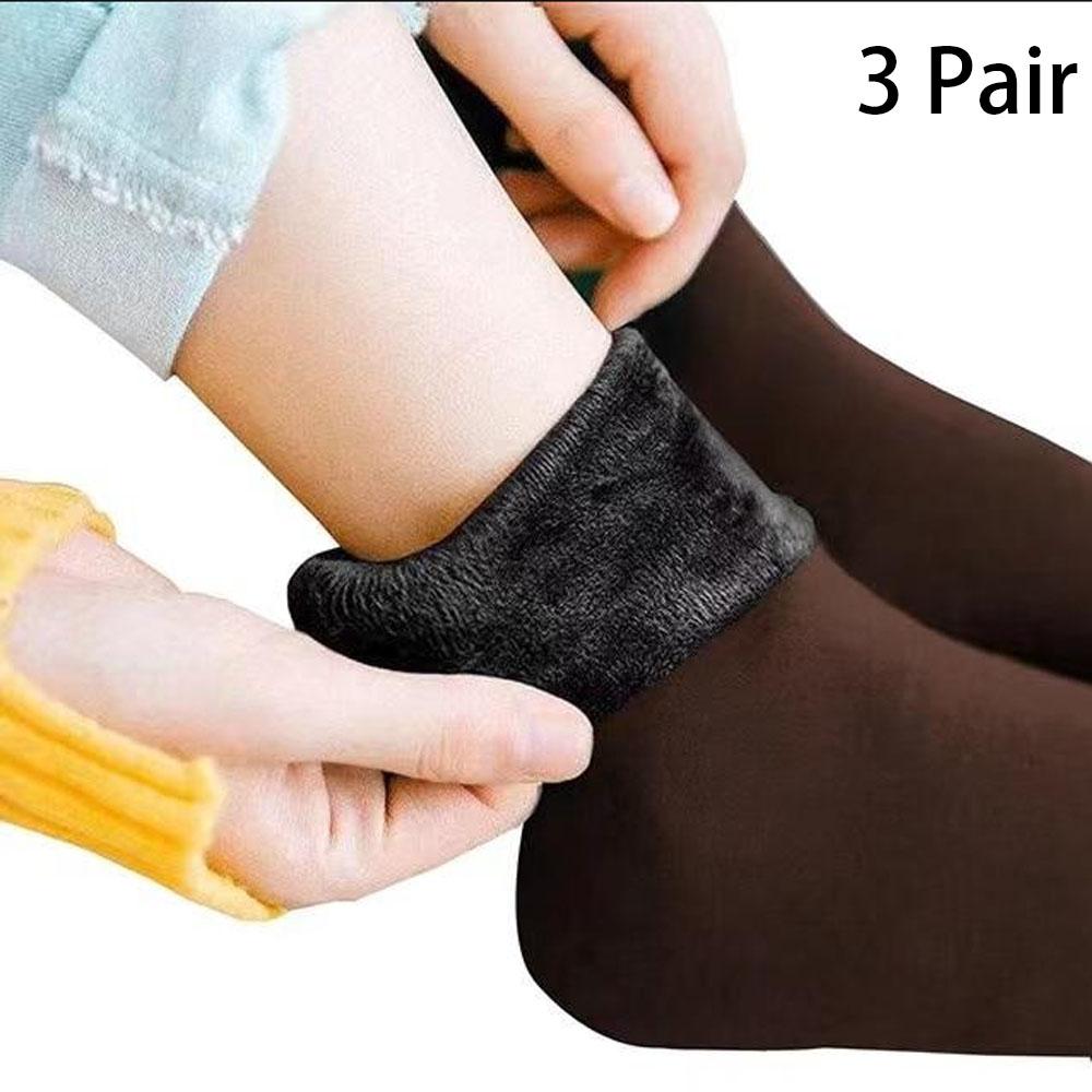 3 Paare/los Frauen Winter Warm Verdicken Thermische Weiche Casual Einfarbig Socken Wolle Kaschmir Hause Schnee Stiefel Samt Hause Boden socke von Joom DACH