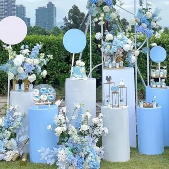 3 Pcs Party Zylinder Sockel Ständer Abdeckung Sockel Säule Dekorative Ärmeln Geburtstag Party Hochzeit Decor Dessert Basis Wrap Tuch Party Planer von Joom DACH