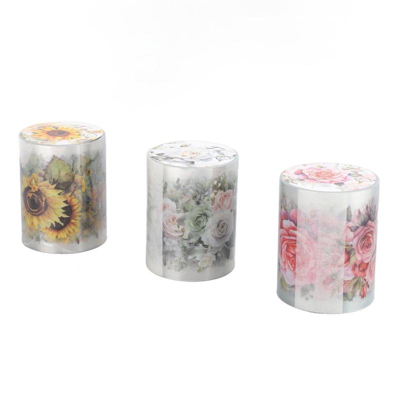 3 Rollen PET Washi Tape Wasserfest Bunt DIY Nagelkunst Scrapbook Zubehör Blumen Pflanze von Joom DACH